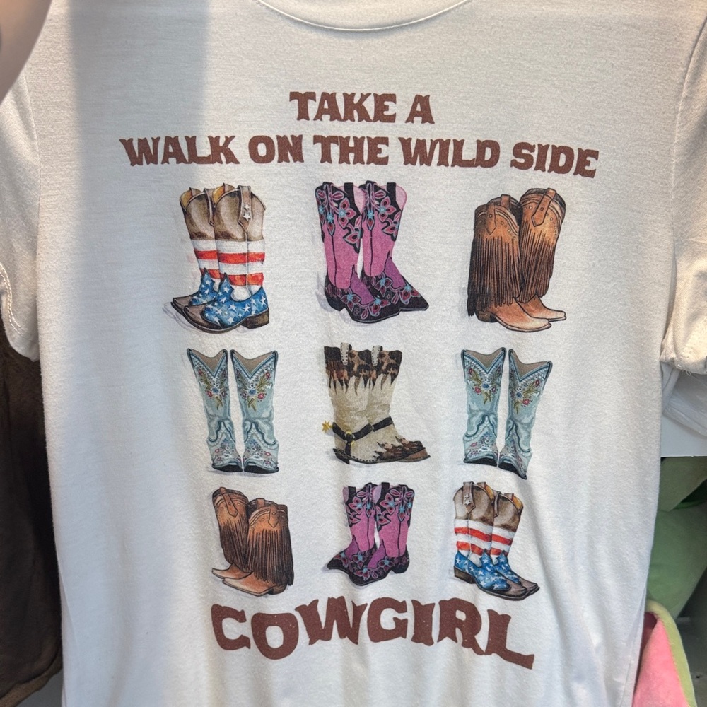 Cowgirl Graphic Tee - White